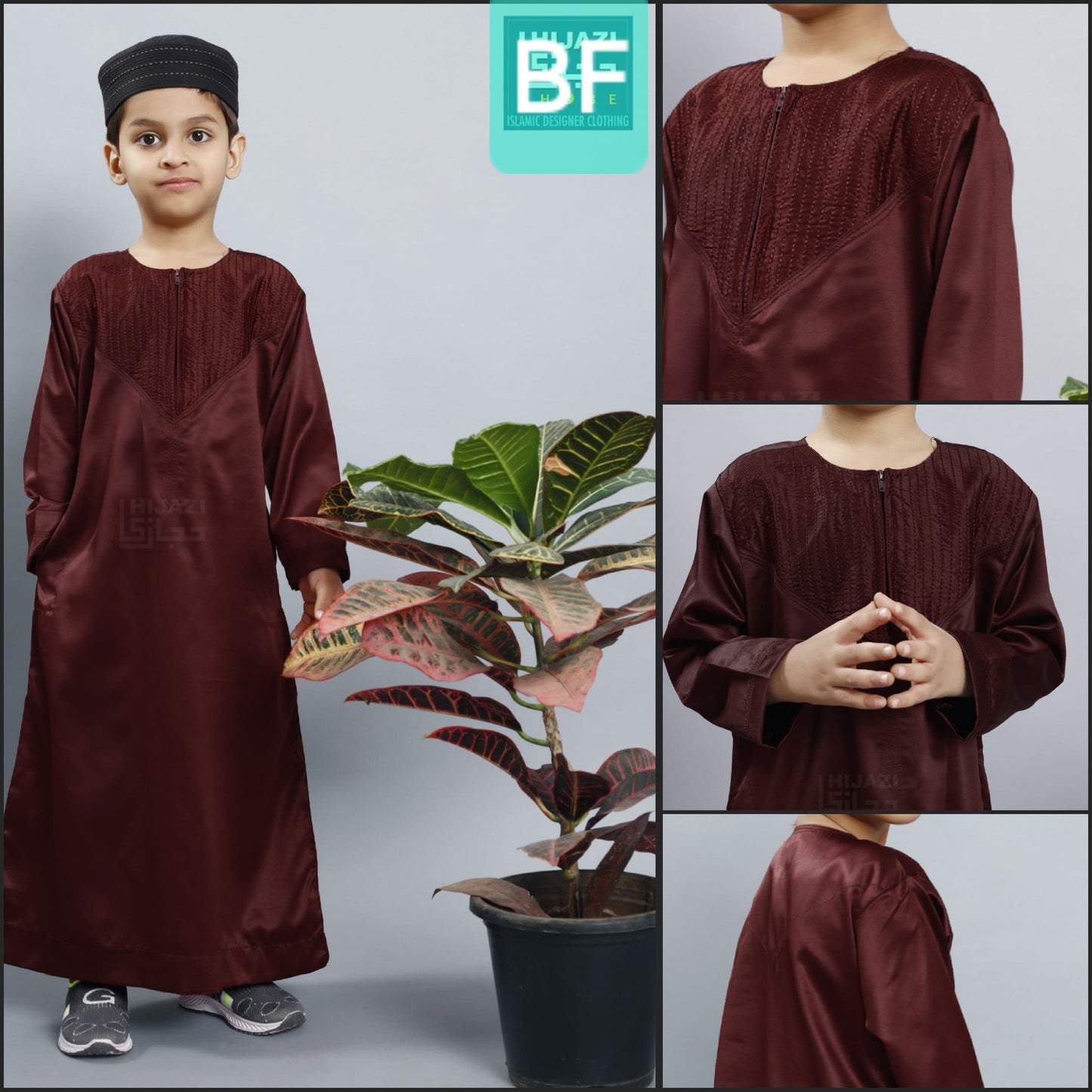 Kid's Omani Emirati Style Thobe for Boy's by Best Fashion - Best Fashion LLC