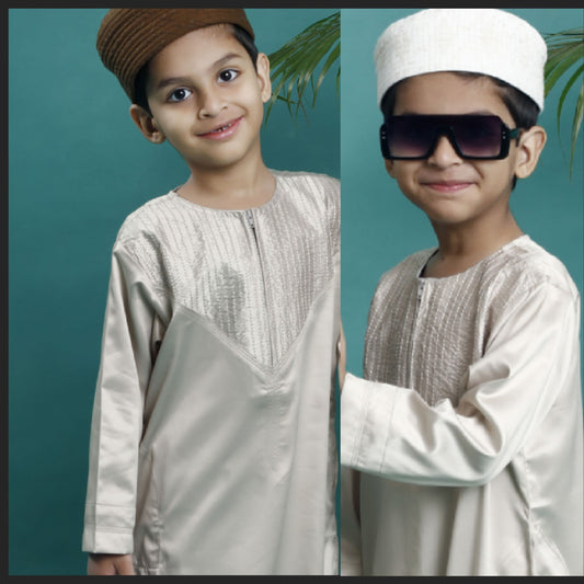 Kid's Omani Emirati Style Thobe for Boy's by Best Fashion - Best Fashion LLC