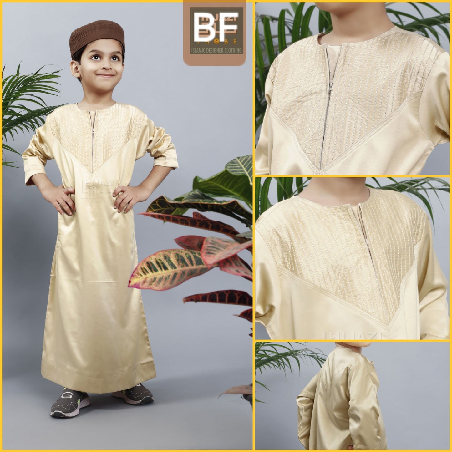 Kid's Omani Emirati Style Thobe for Boy's by Best Fashion - Best Fashion LLC