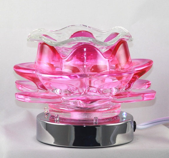 Electric Glass Flower Touch Lamp Essential Oil or Wax Burner - Best Fashion LLC